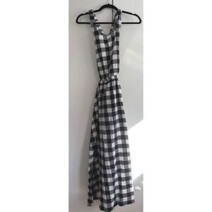 Black and White Checkered Maxi Dress